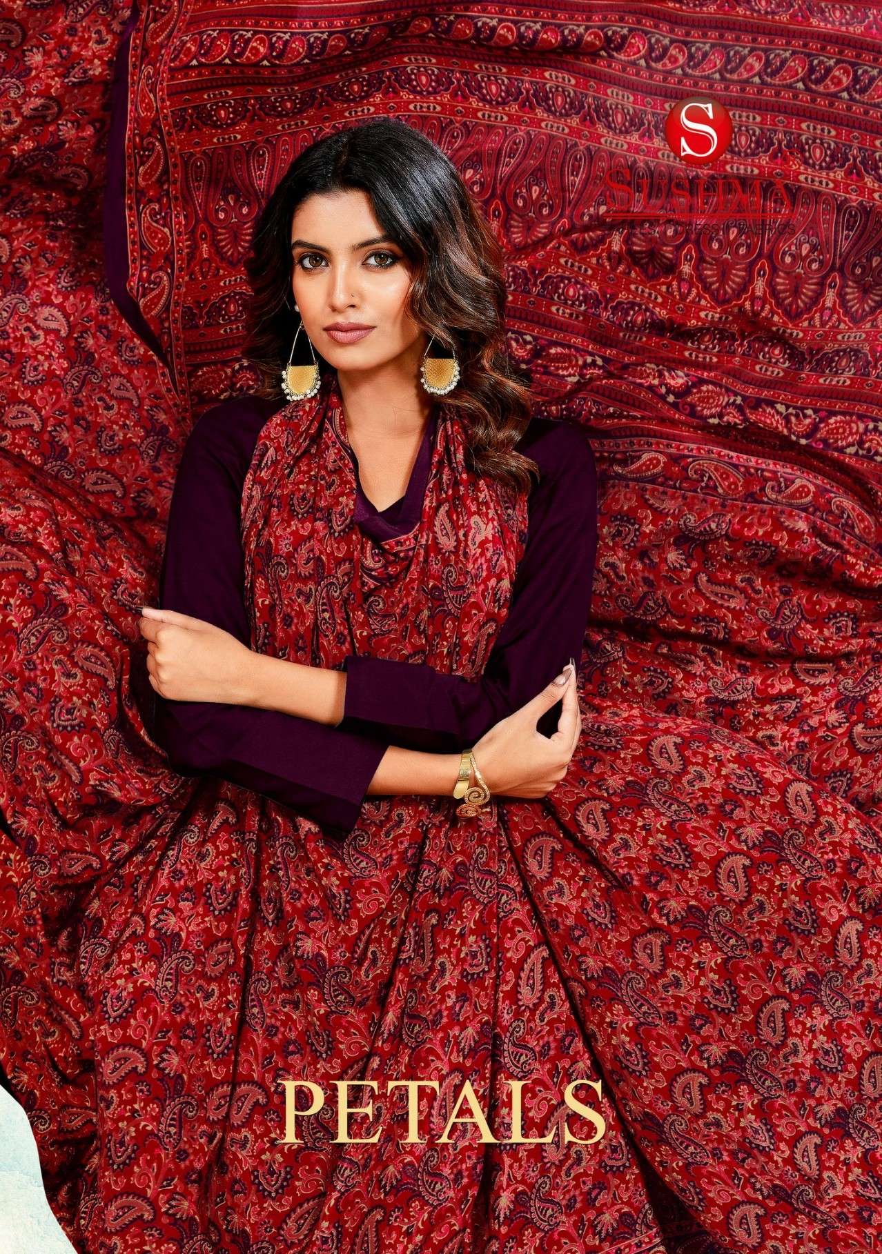 SUSHMA PETALS BRANDED CRAPE FABRIC SAREE COLLECTION DAILY WEAR INDIA SHOP 